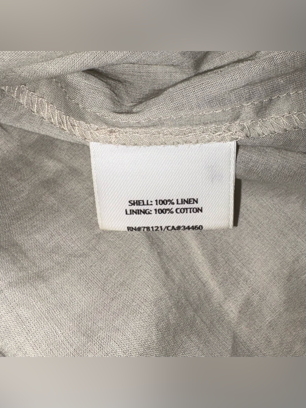 Eileen Fisher 100% linen beige midi skirt raw hem Lagenlook size PL petite large - Picture 6 of 6